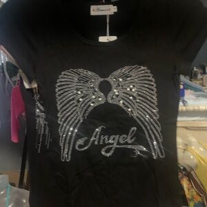 NWT rhinestone w/pearls top